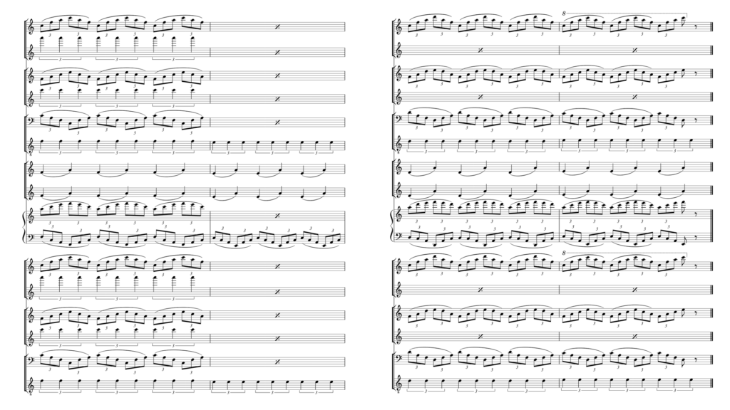 Musical partition | Movement from Floe by Philip Glass